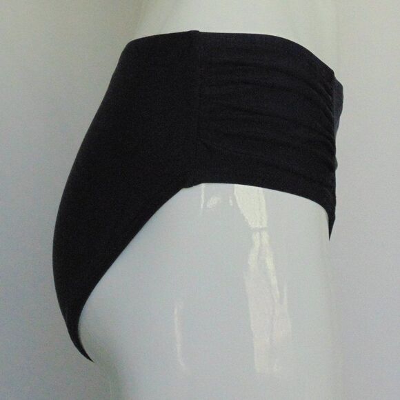 new BIKINI BOTTOM, L, Navy Blue, Lower rise, Shirred hips, Full Coverage, UPF 50 - Picture 5 of 11